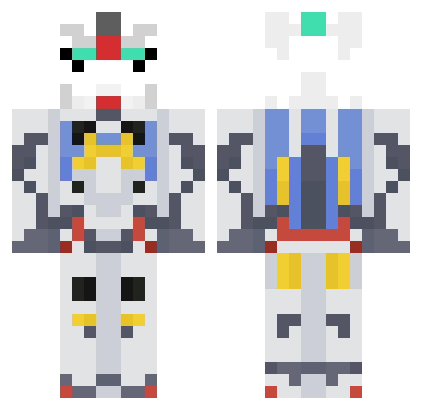 Yaxhog Minecraft skin, front and back view