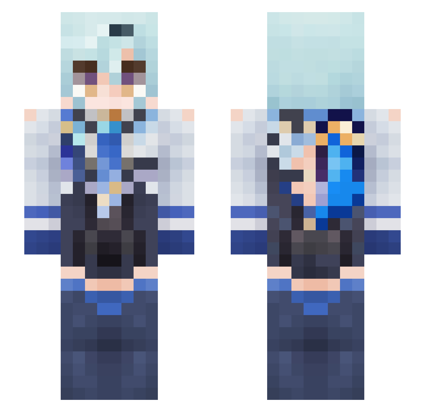 YXMeng Minecraft skin, front and back view