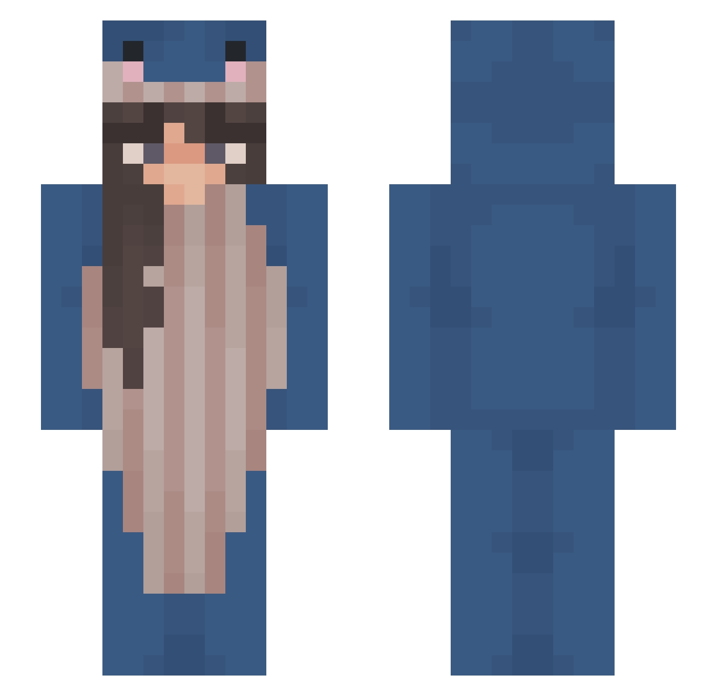LimizTh Minecraft skin, front and back view