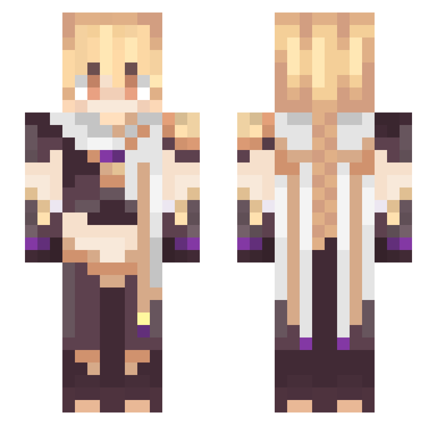 Remik2008 Minecraft skin, front and back view