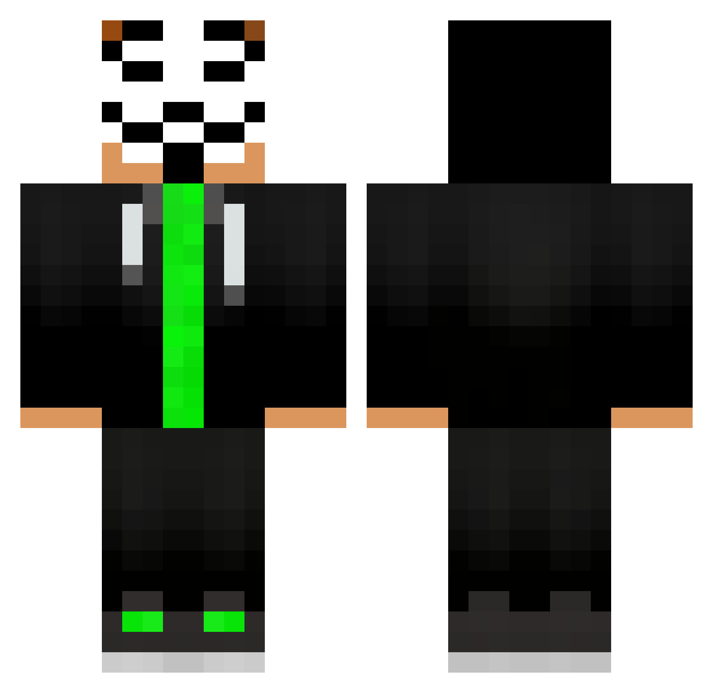 AltAcc_Math Minecraft skin, front and back view