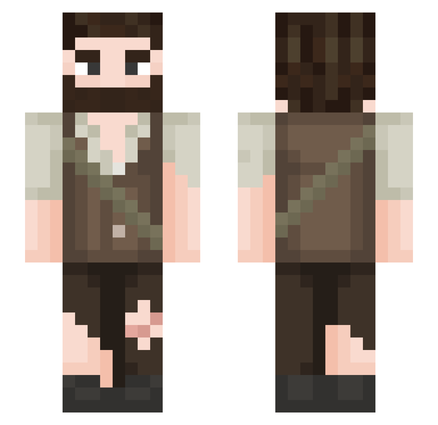pople2222 Minecraft skin, front and back view