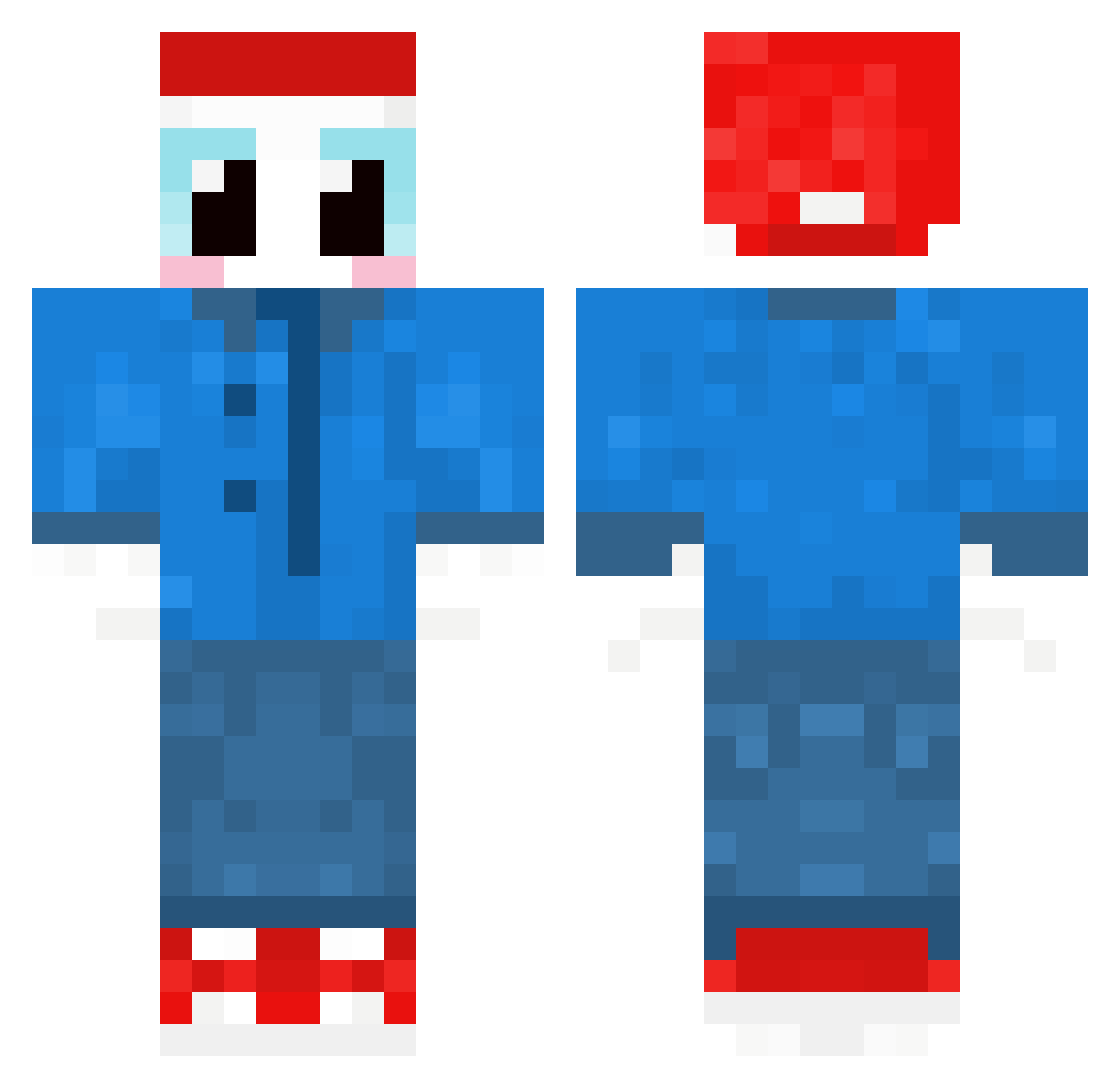 badunsh Minecraft skin, front and back view
