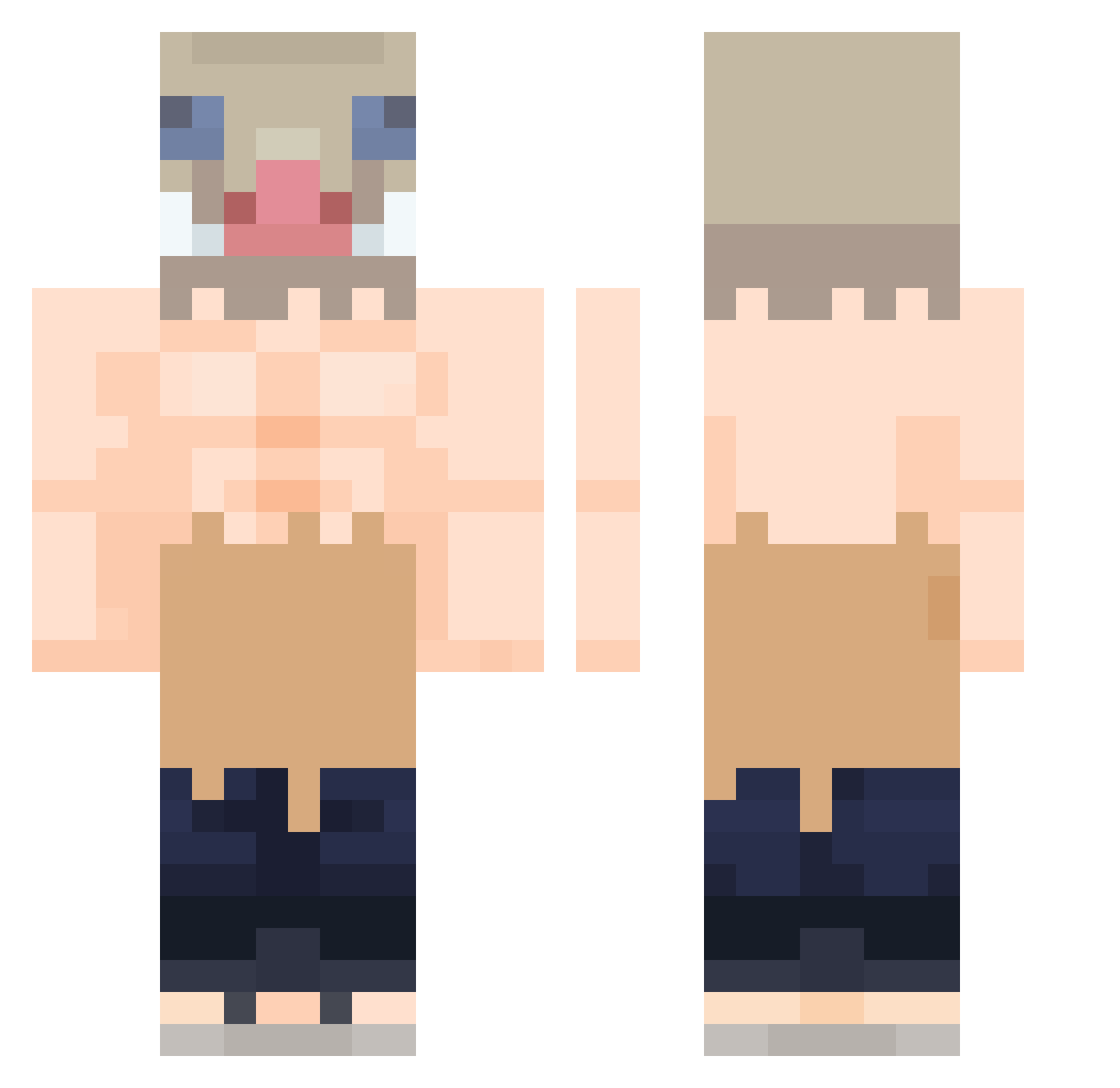 PEnright49 Minecraft skin, front and back view