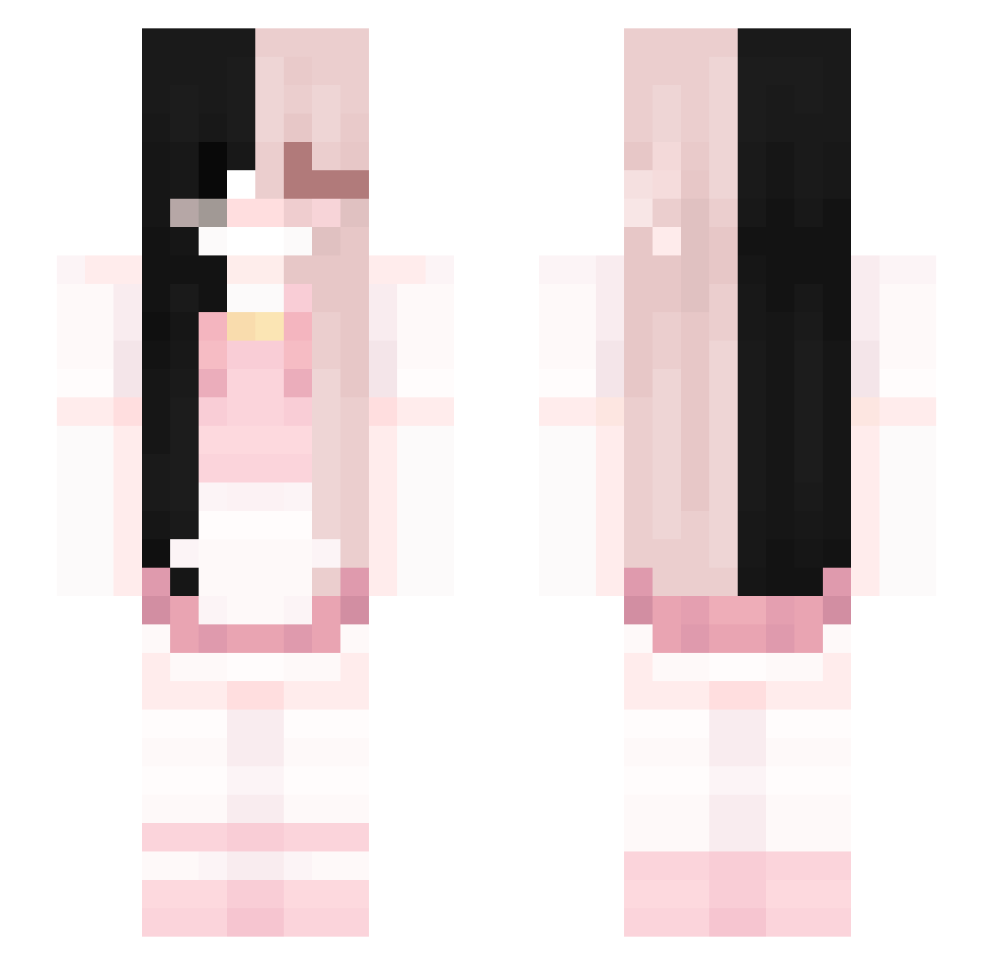 ImCamilaahh Minecraft skin, front and back view