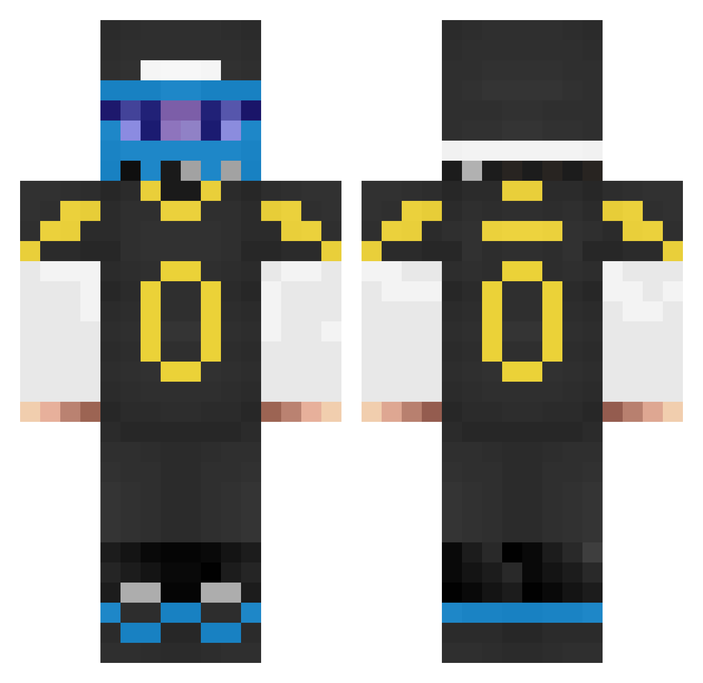 Jakupsuh Minecraft skin, front and back view