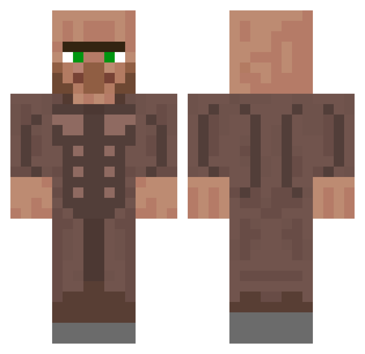 ProjectXXL Minecraft skin, front and back view