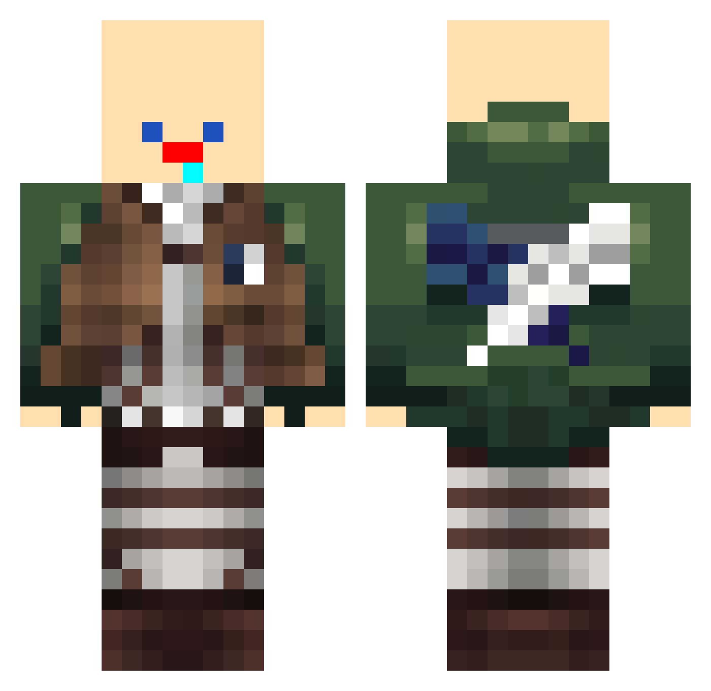 NamedPoint Minecraft skin, front and back view