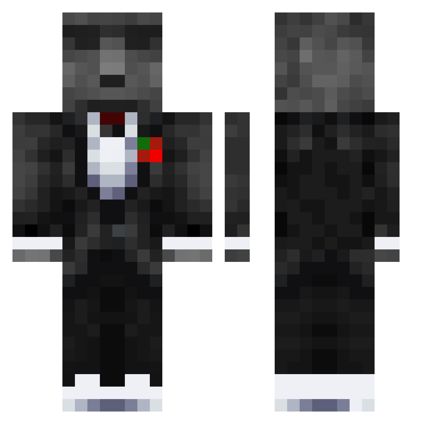 Gabricantoso Minecraft skin, front and back view