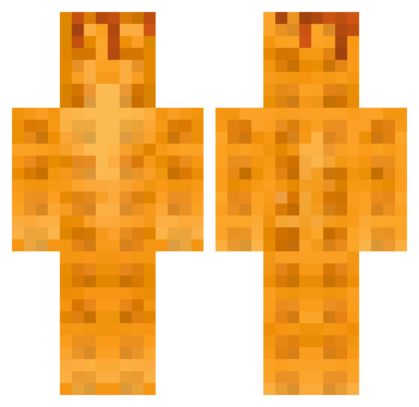 breakfast_food Minecraft skin, front and back view