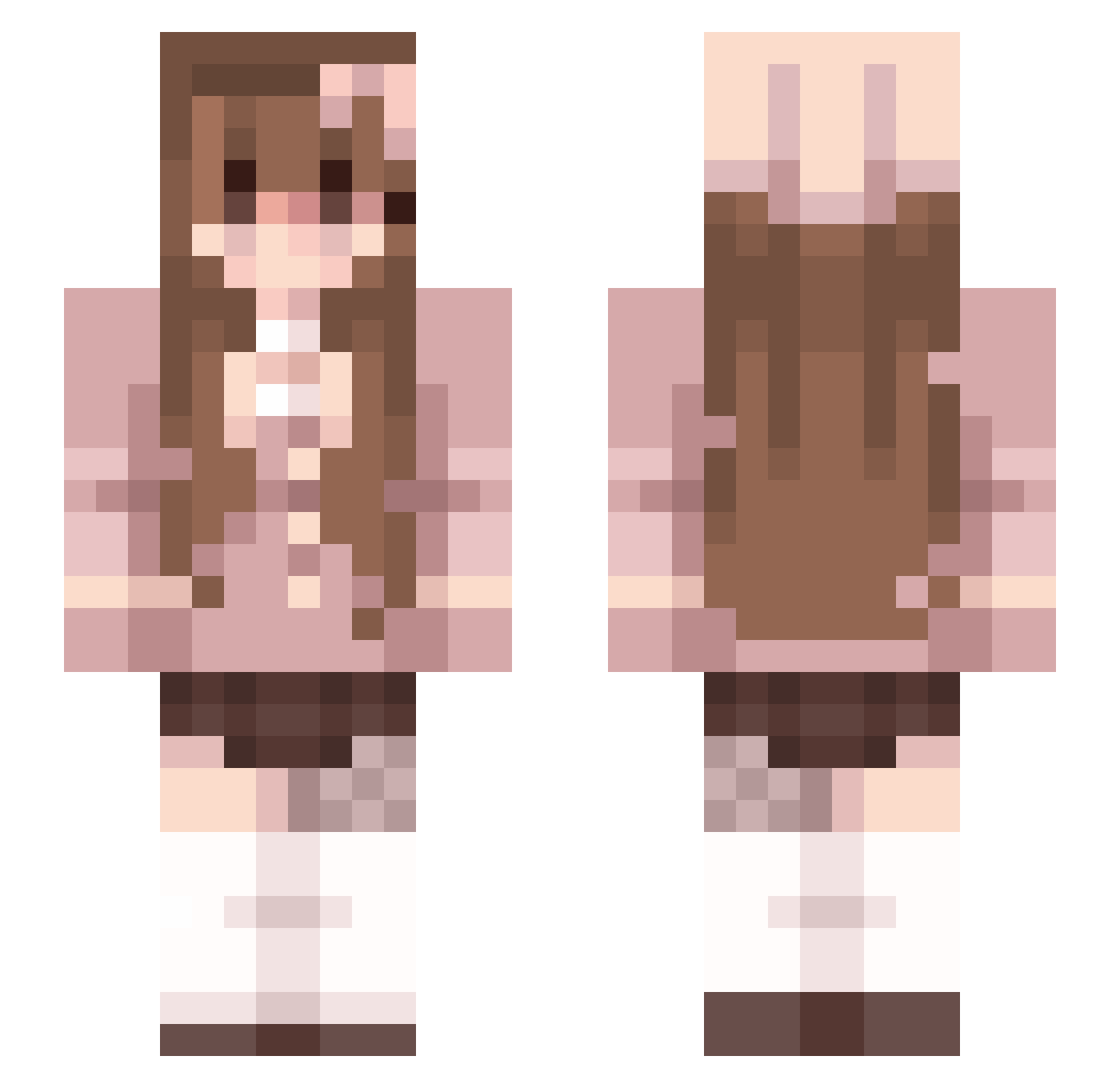 TawneyBo Minecraft skin, front and back view