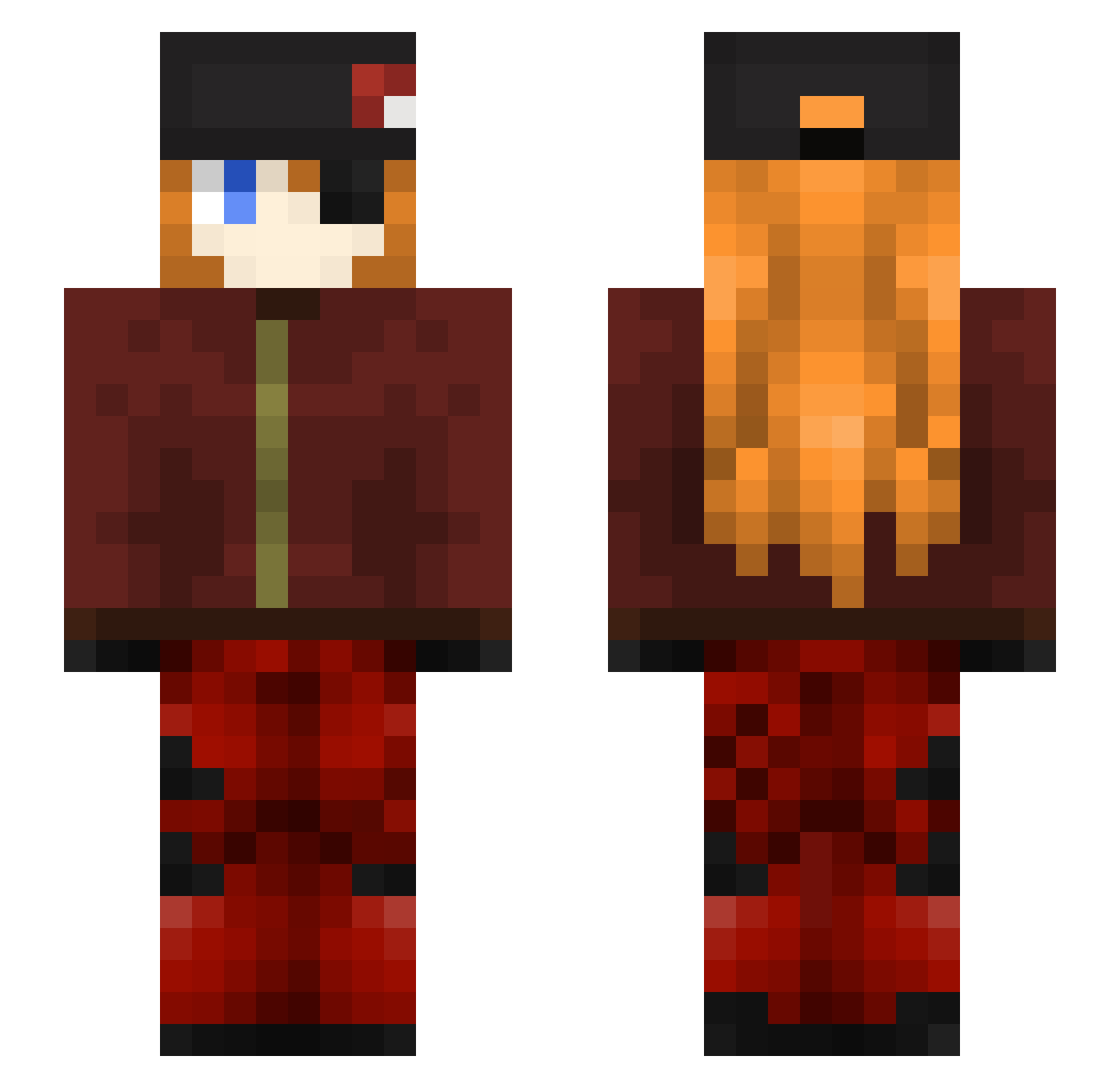 Rommel_11 Minecraft skin, front and back view