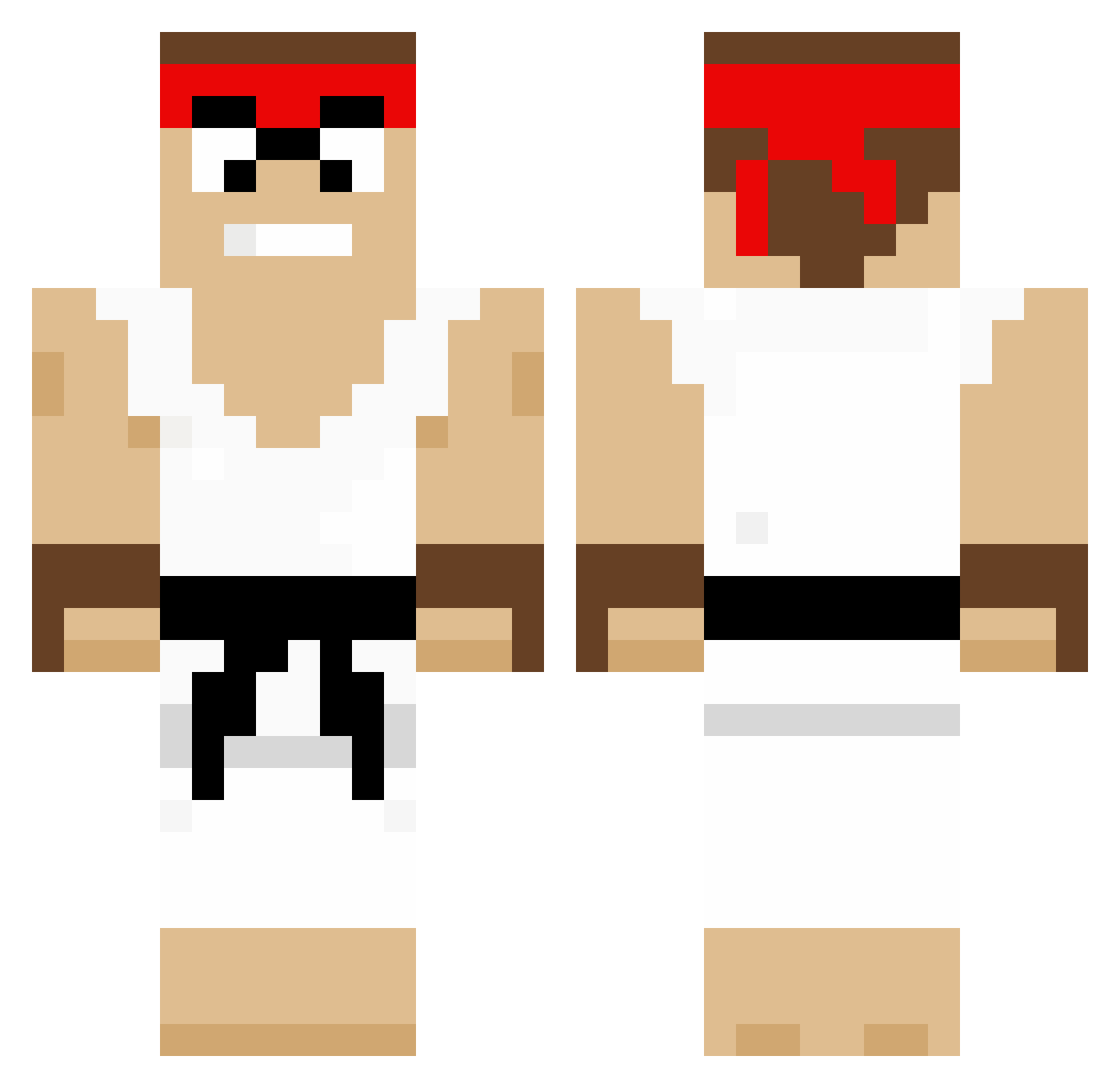 fluorspar Minecraft skin, front and back view