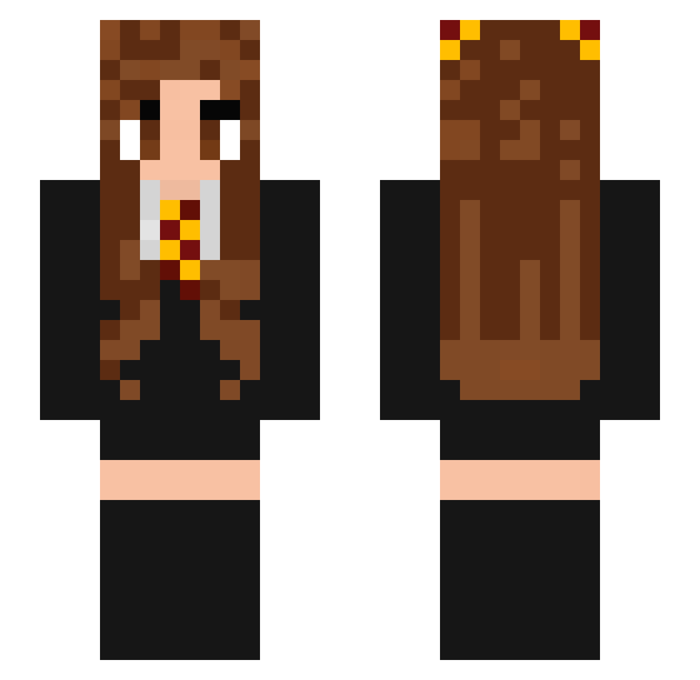 IrisAlexandra Minecraft skin, front and back view