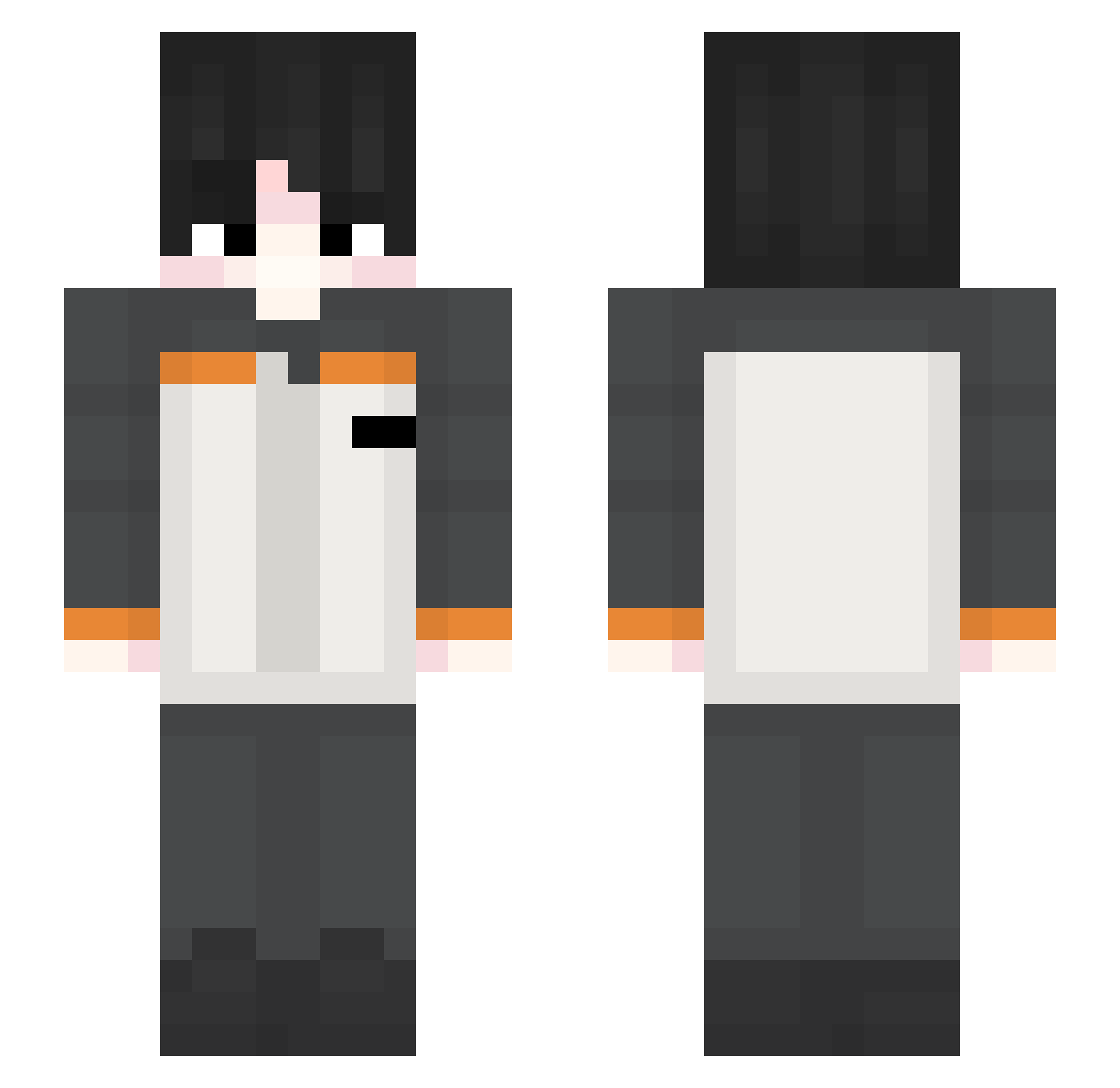 echirdo Minecraft skin, front and back view