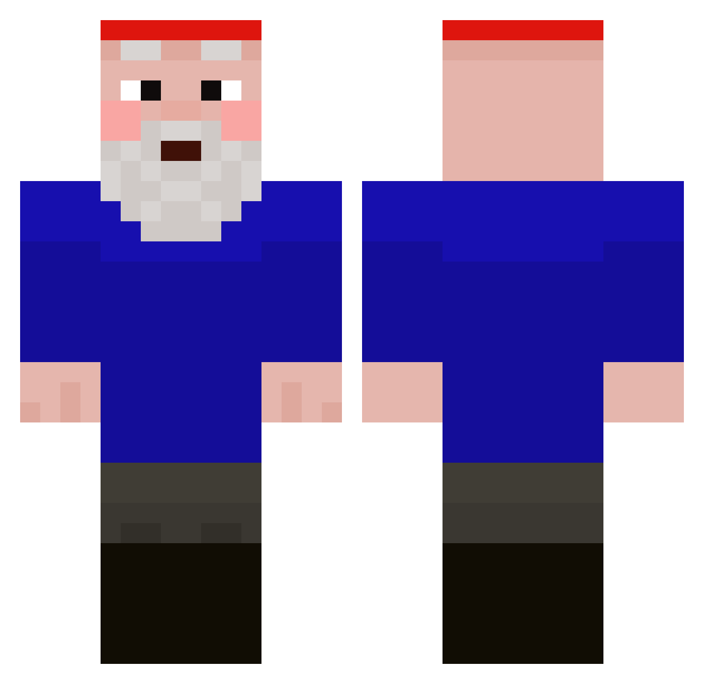 Zwerguskotus Minecraft skin, front and back view