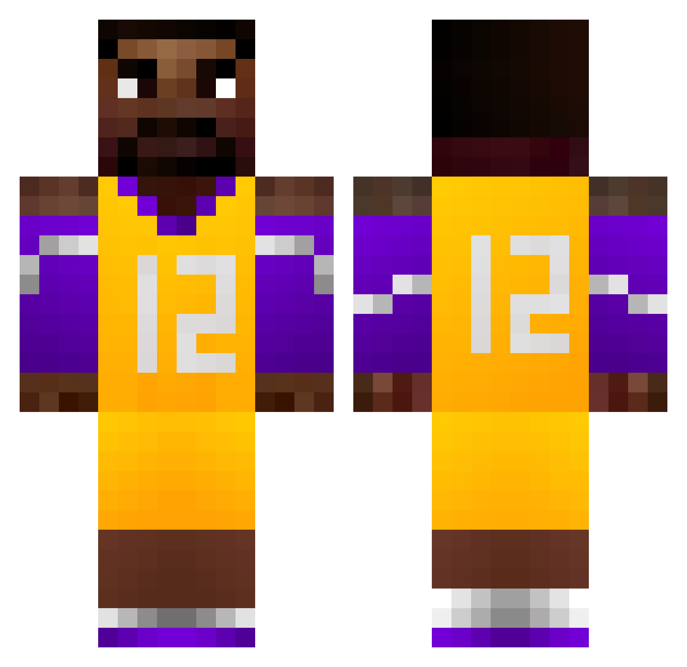 Aiiyyu Minecraft skin, front and back view
