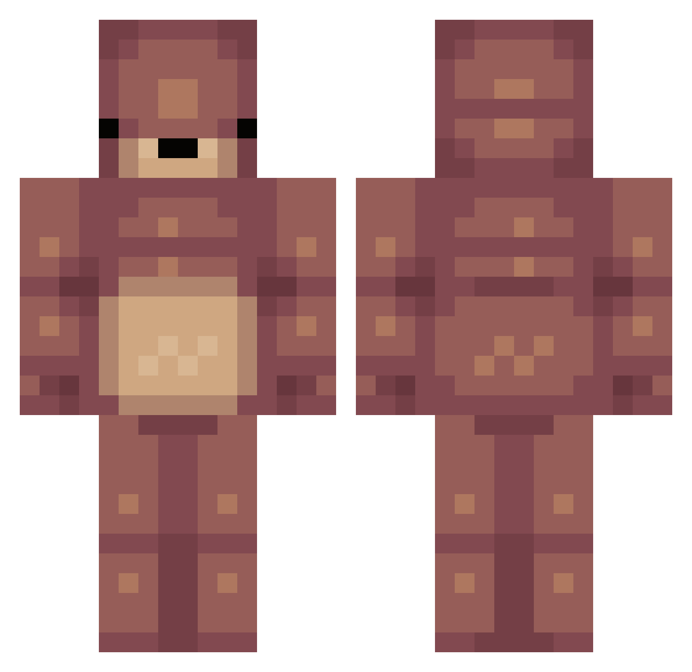 FancyDweeb Minecraft skin, front and back view
