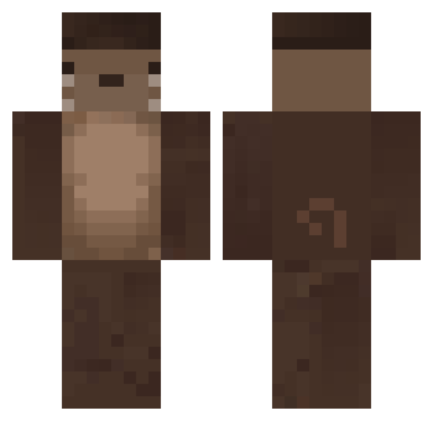 IRennen Minecraft skin, front and back view