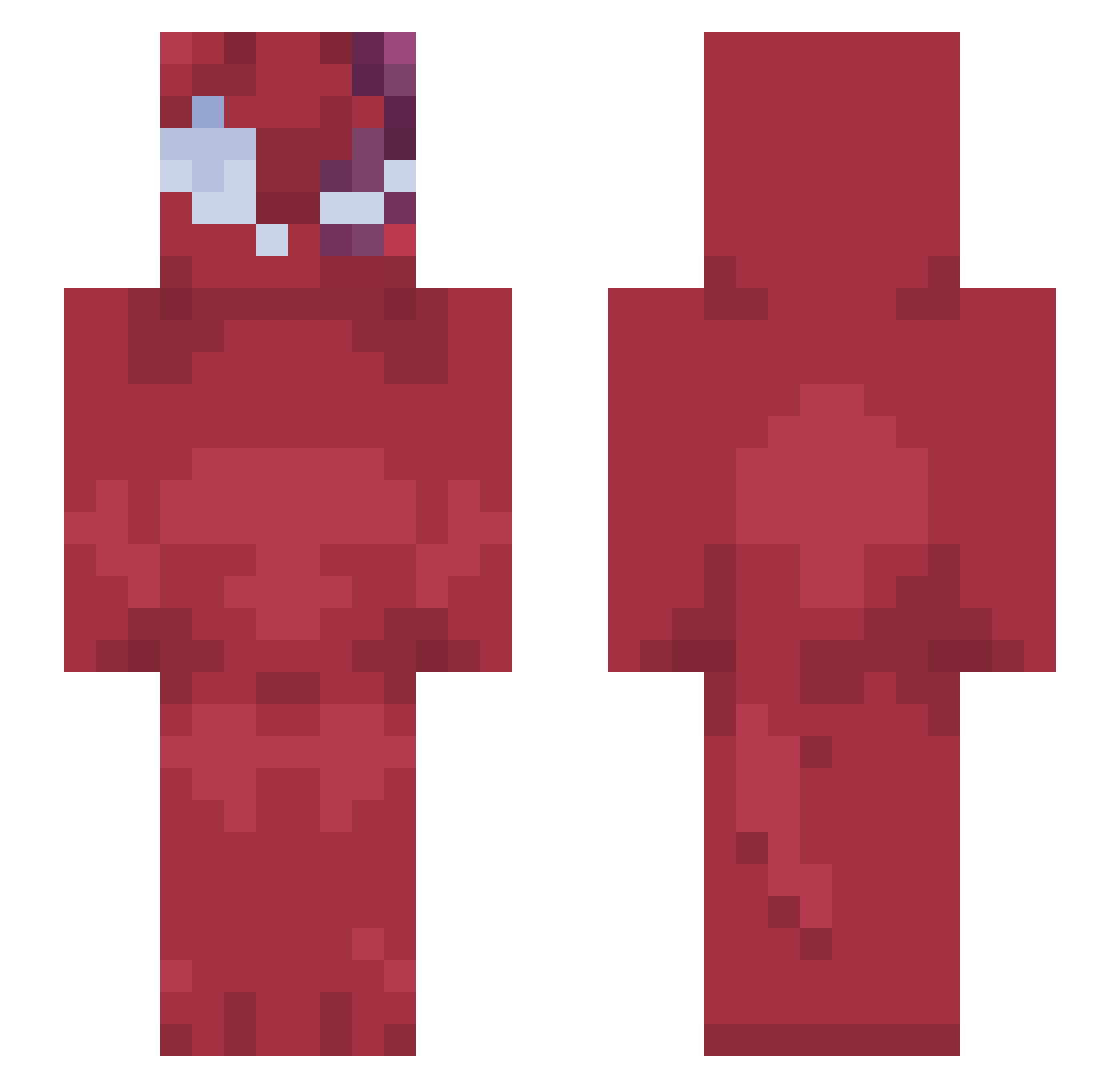 PsiStarstorm Minecraft skin, front and back view
