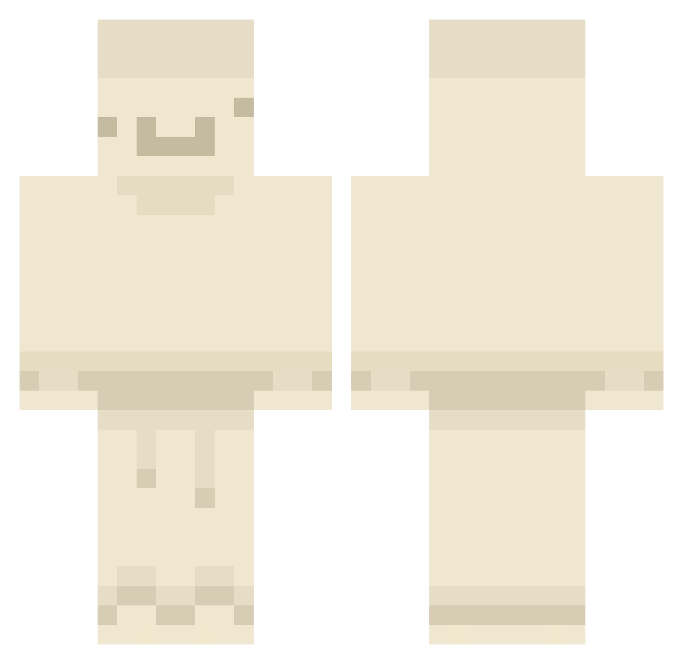 Shanneyy Minecraft skin, front and back view