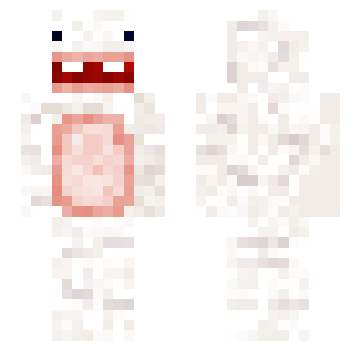 Ludovic0708 Minecraft skin, front and back view