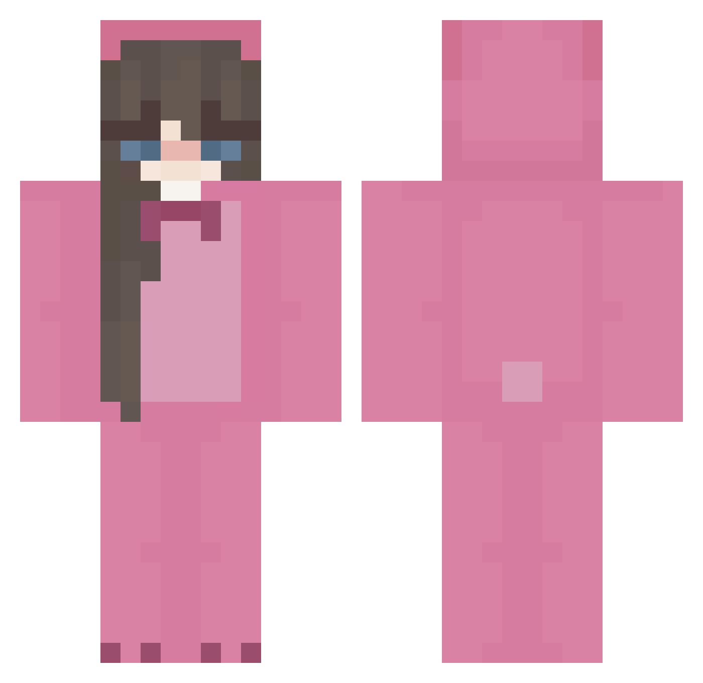 radswonk Minecraft skin, front and back view