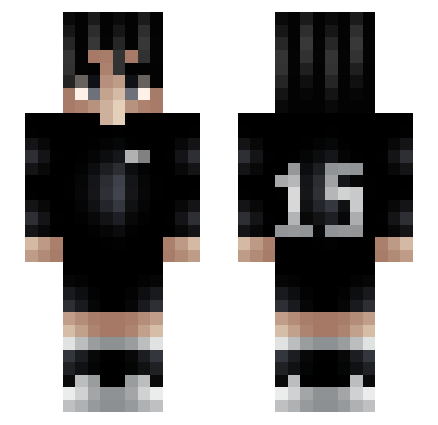 Sei_i Minecraft skin, front and back view