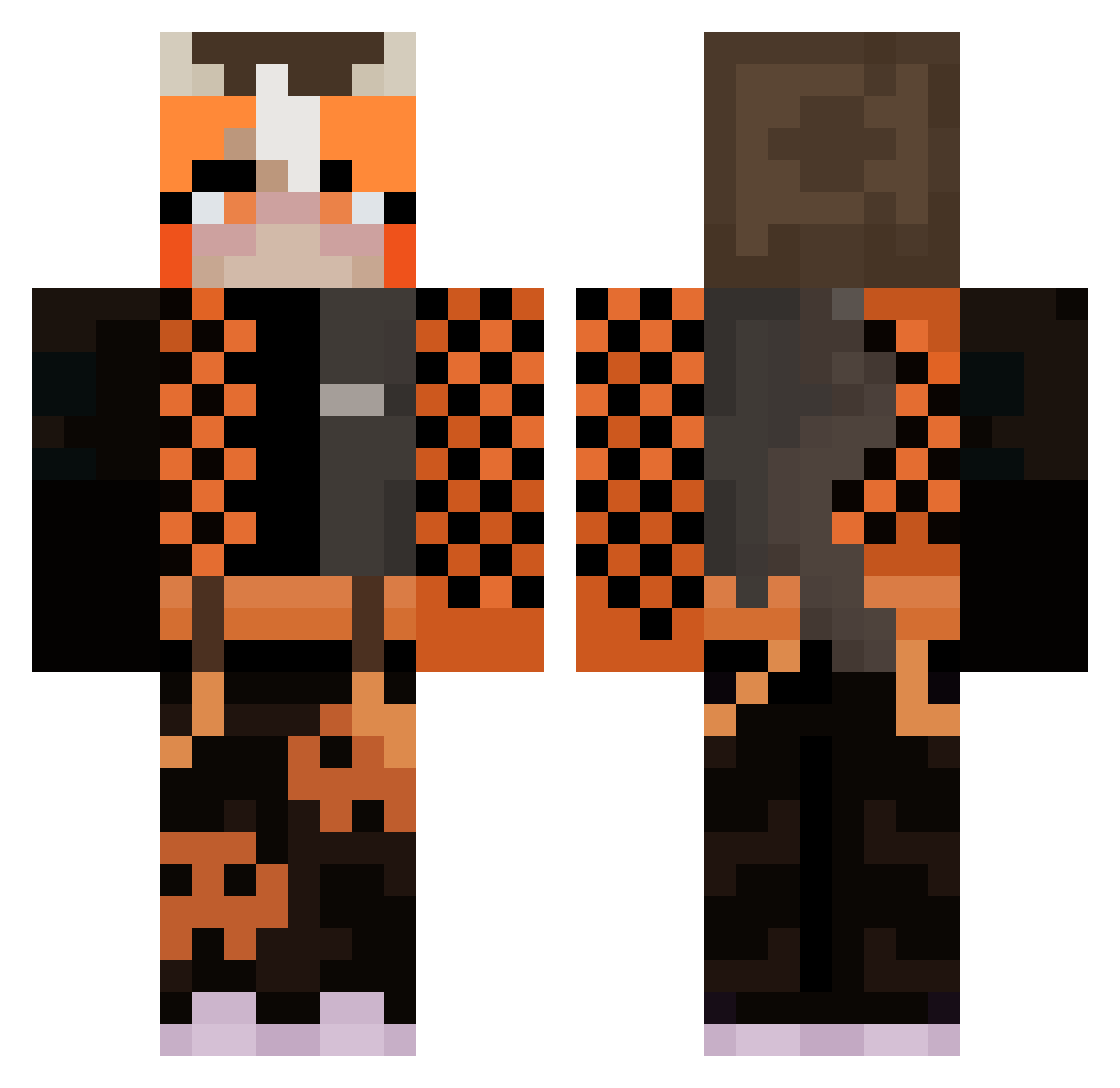 ditek074 Minecraft skin, front and back view