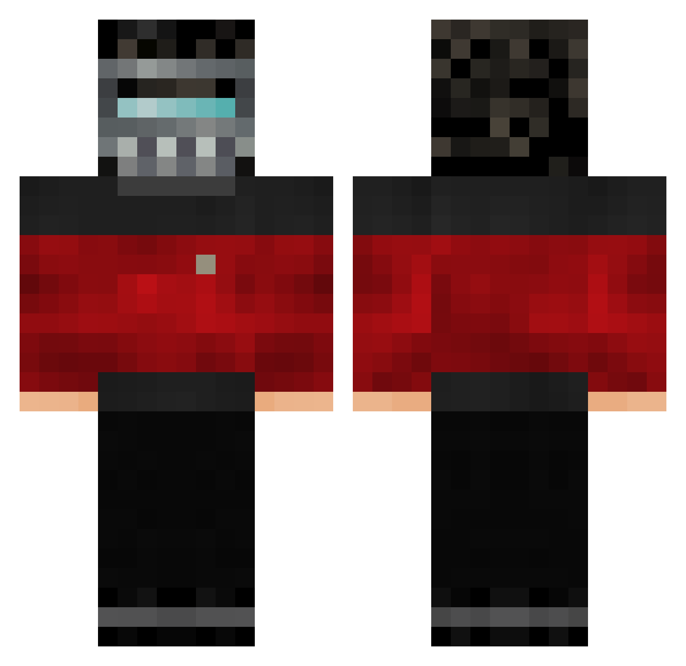 canephora Minecraft skin, front and back view