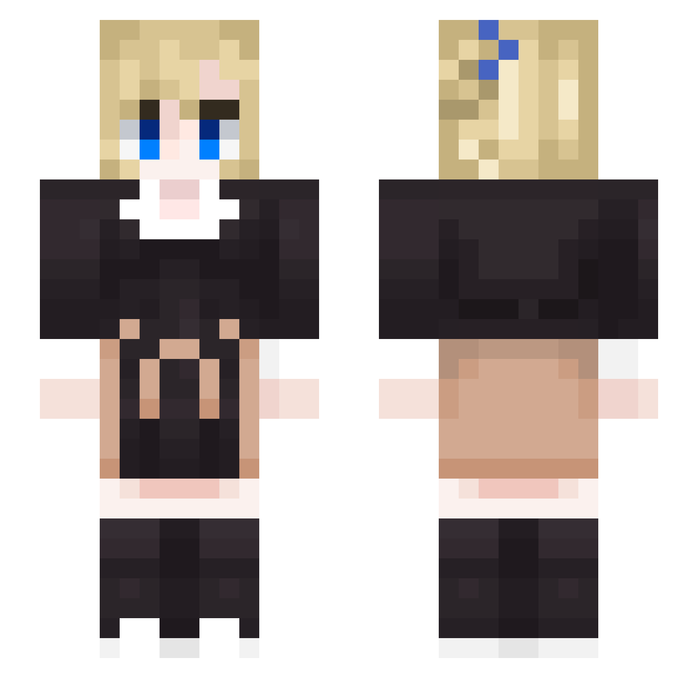 Nori_7 Minecraft skin, front and back view
