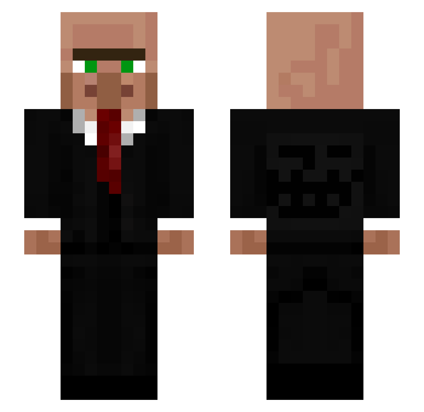 SPANDHANFAN Minecraft skin, front and back view
