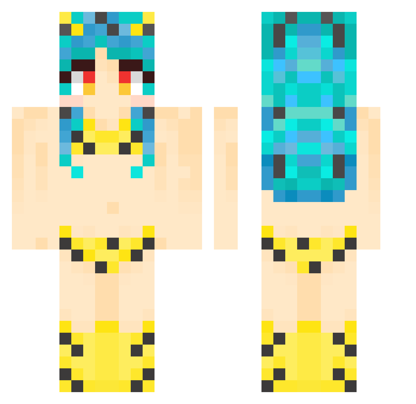 tinkatinkmeowy Minecraft skin, front and back view