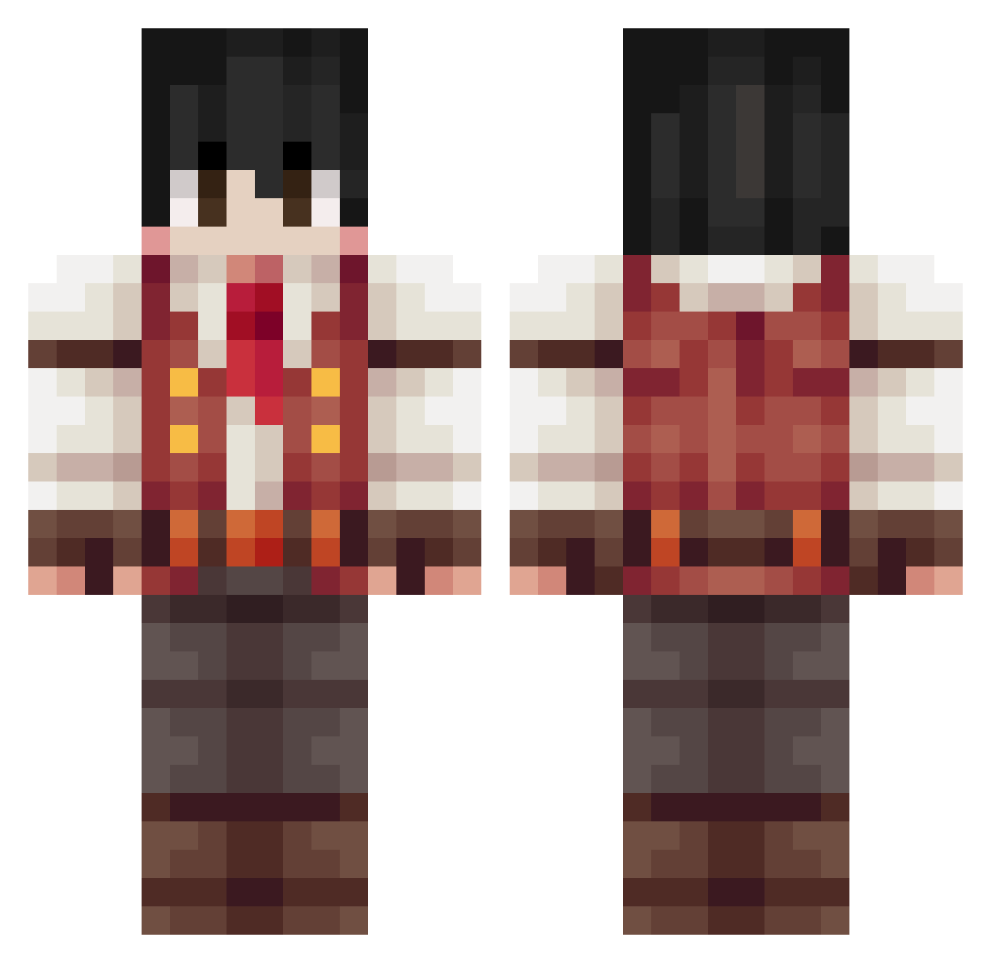 Hypnotic7044 Minecraft skin, front and back view
