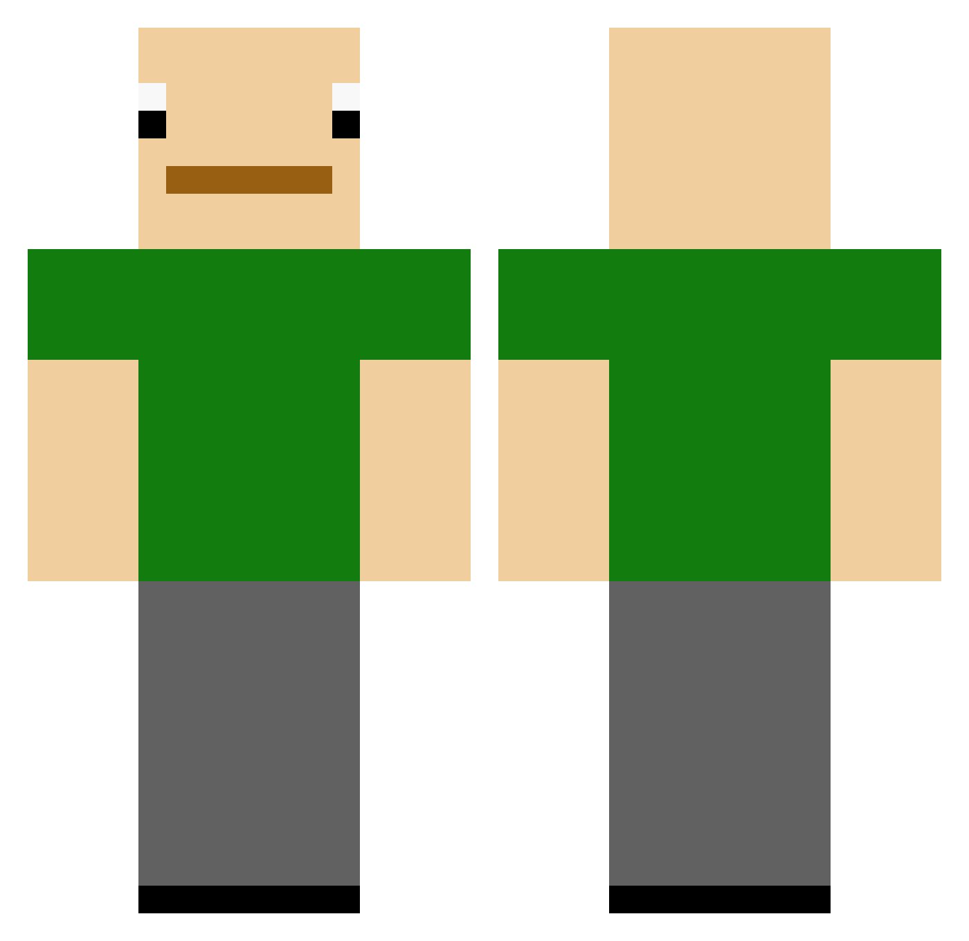 PGR1 Minecraft skin, front and back view