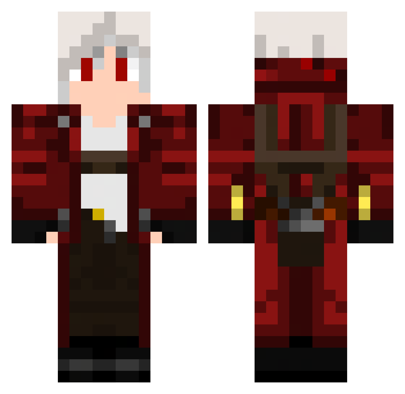 monster_miso Minecraft skin, front and back view