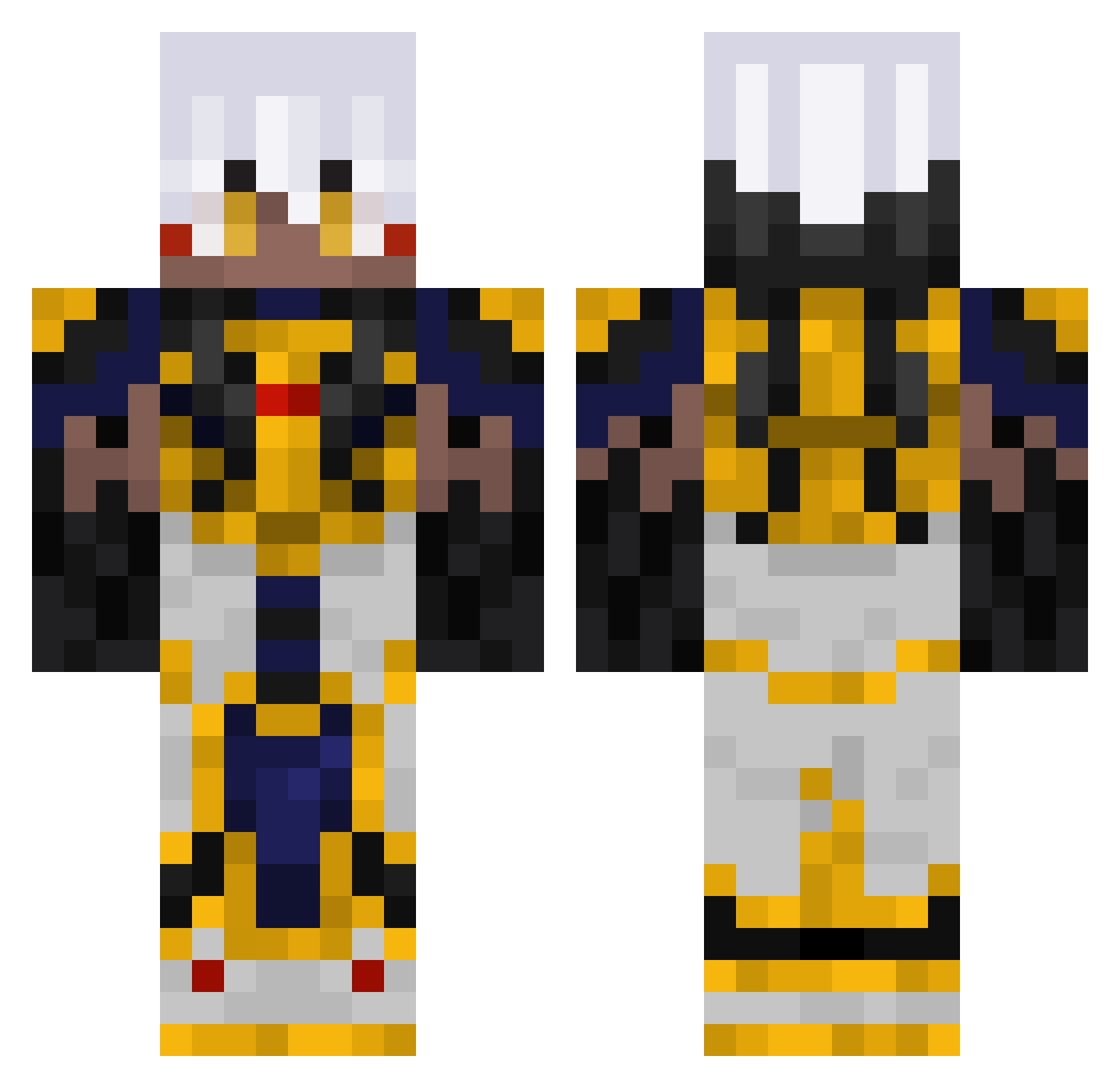 CosmicReaper Minecraft skin, front and back view