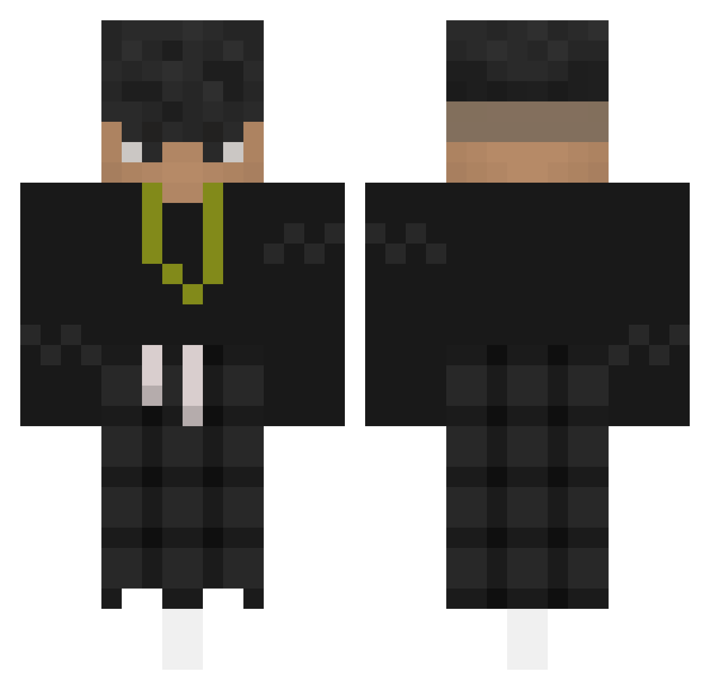 Ragzzz Minecraft skin, front and back view