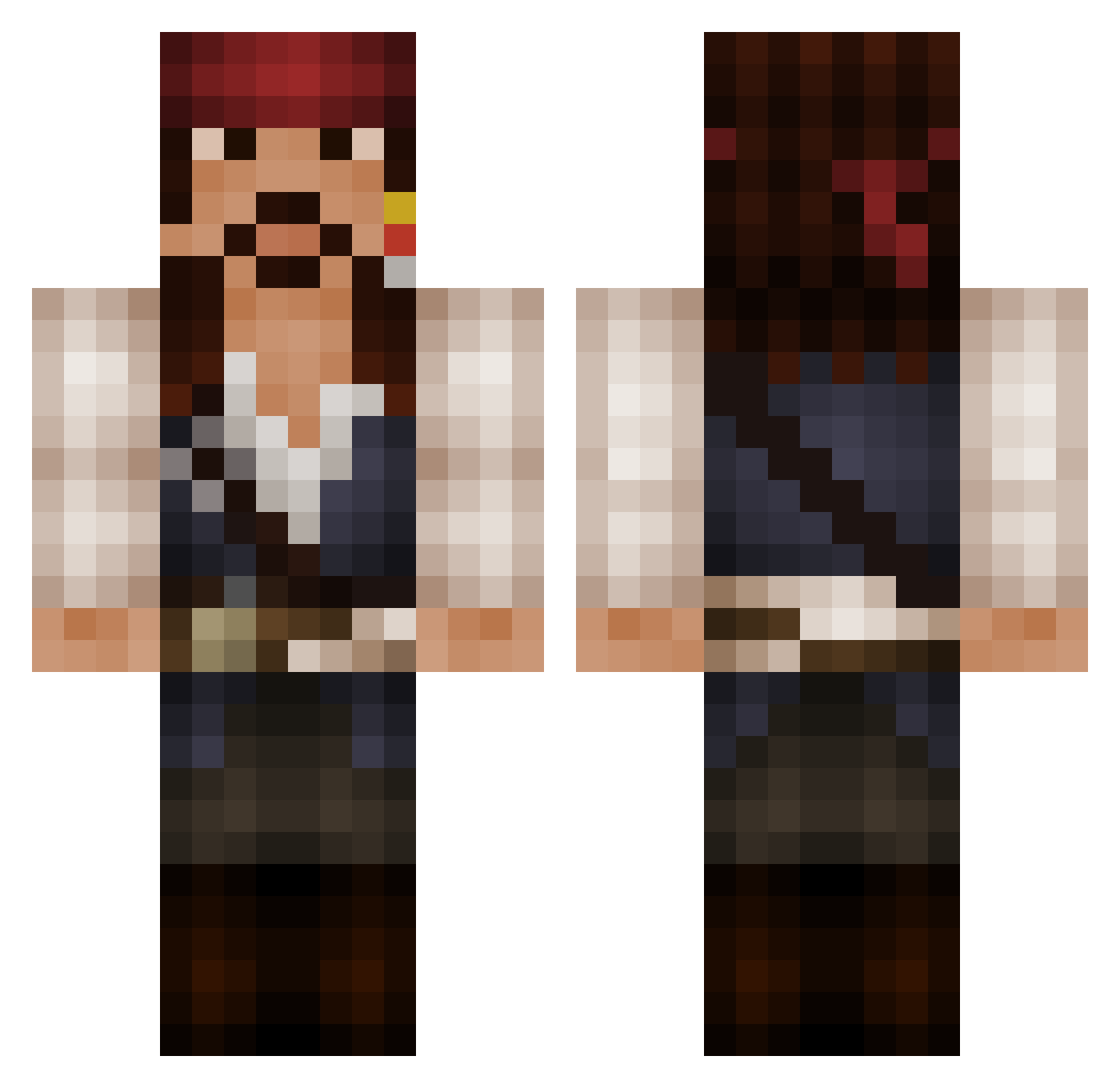 funkyvlad Minecraft skin, front and back view