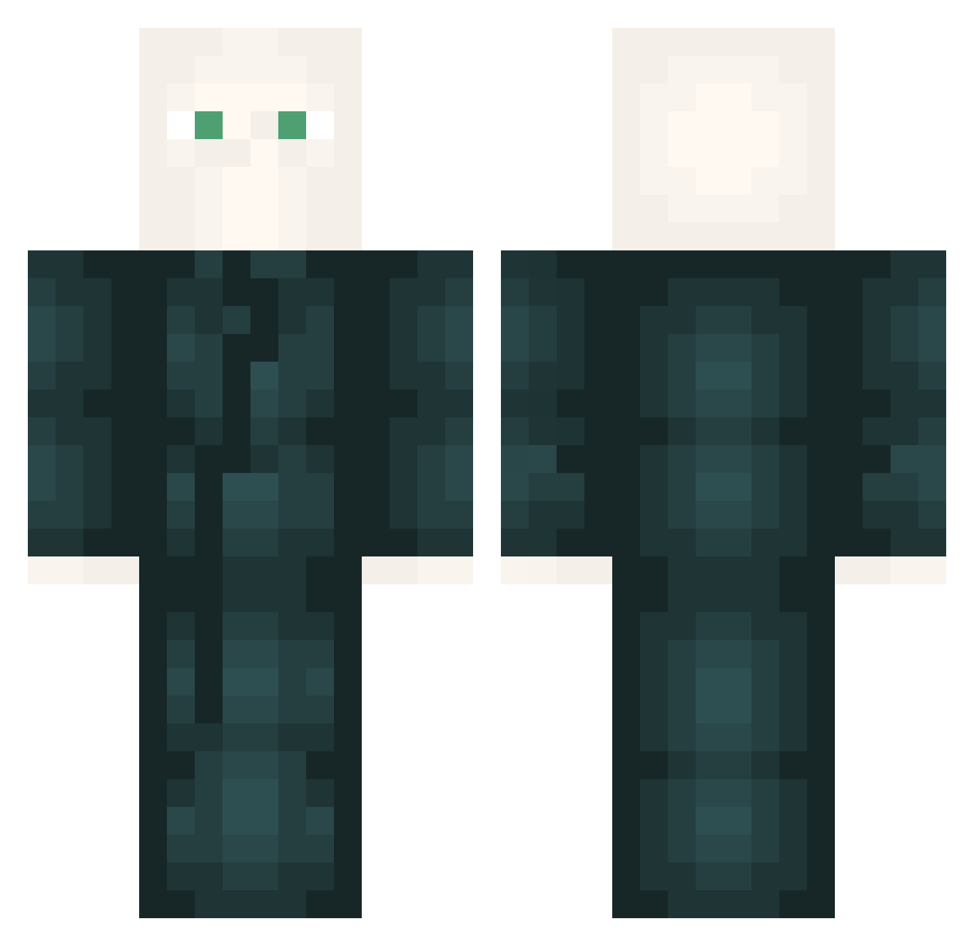 Irovar Minecraft skin, front and back view