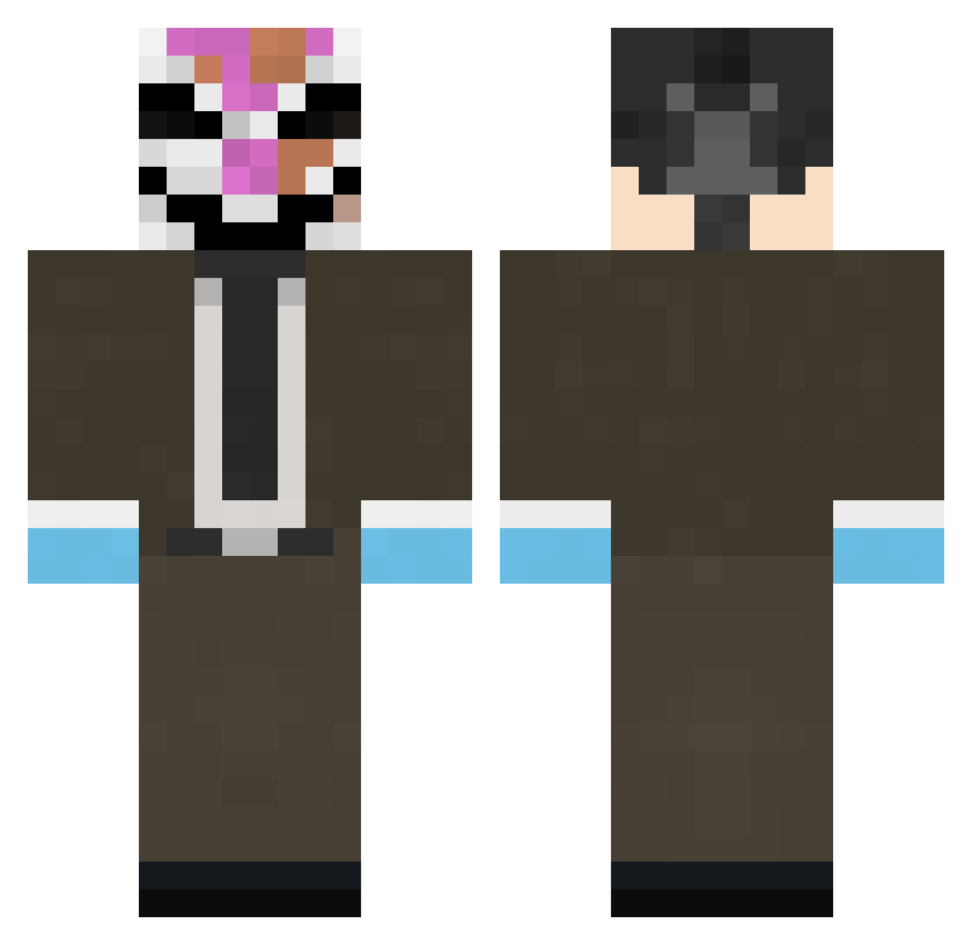 Lindeman66 Minecraft skin, front and back view