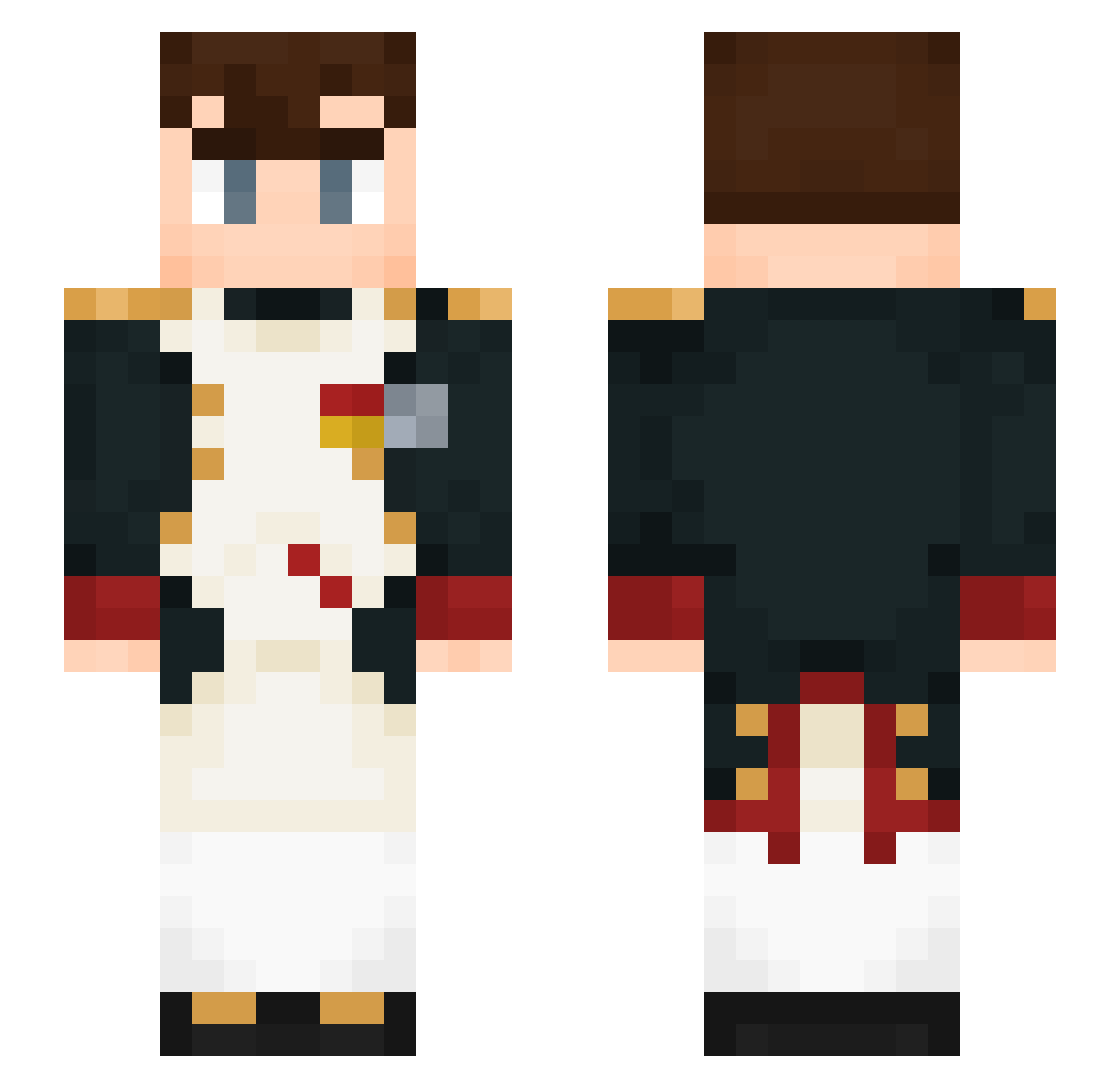 Astryas Minecraft skin, front and back view