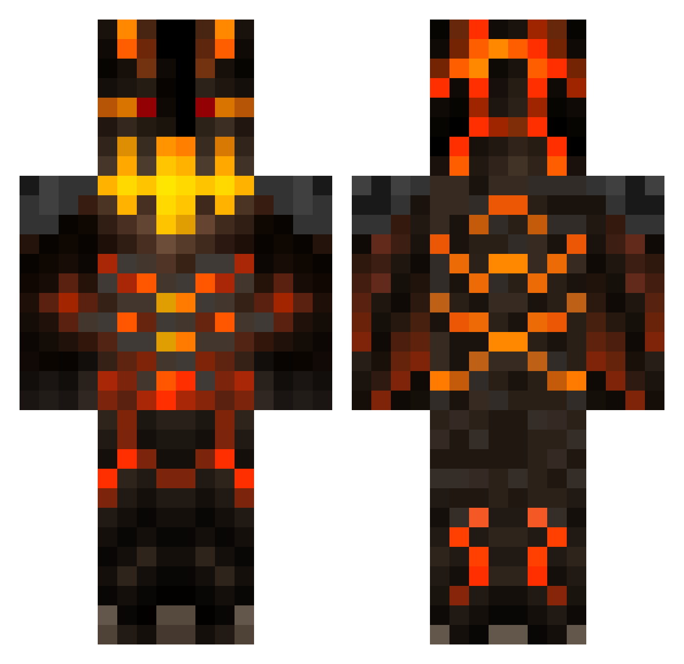 block535 Minecraft skin, front and back view