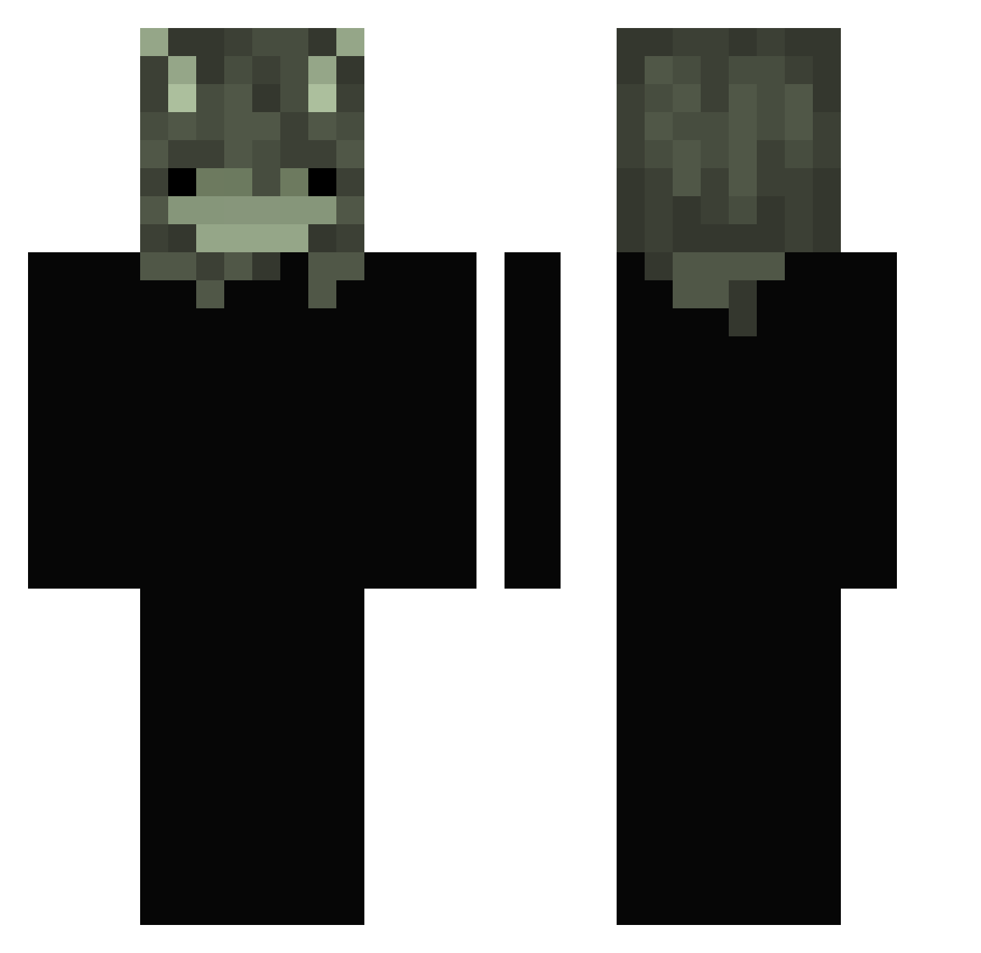 Spencer_Reidd Minecraft skin, front and back view