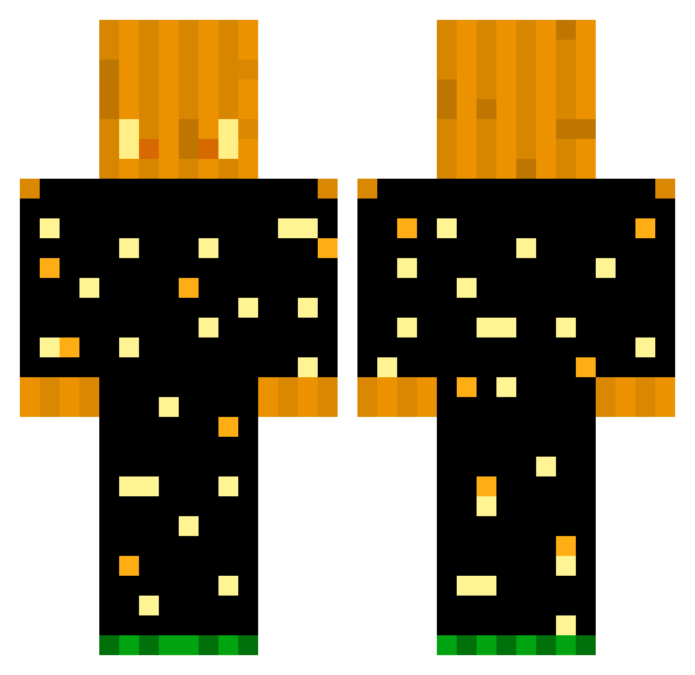 Simon2419 Minecraft skin, front and back view
