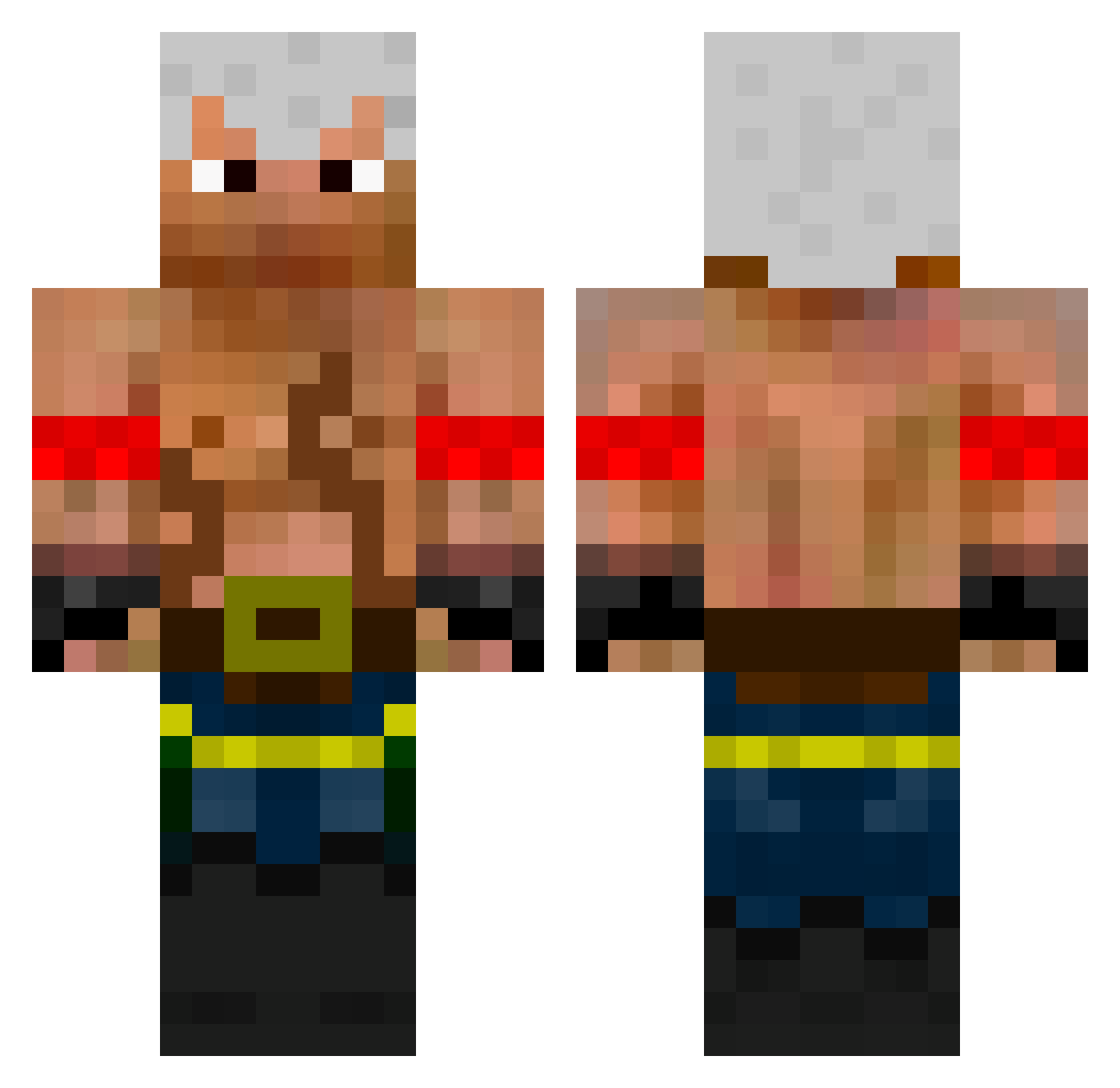 Night_Surf Minecraft skin, front and back view
