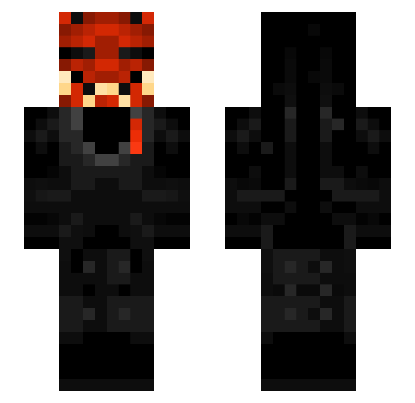 Joavictr Minecraft skin, front and back view