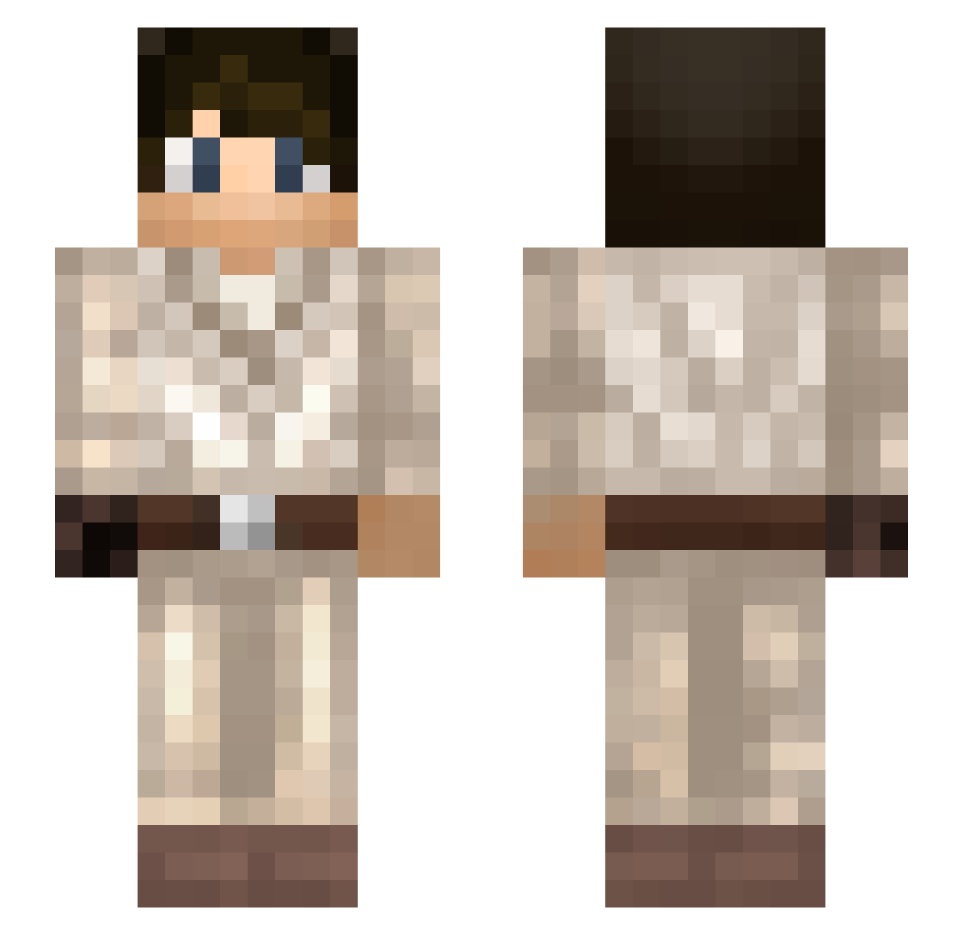 TheEren123 Minecraft skin, front and back view