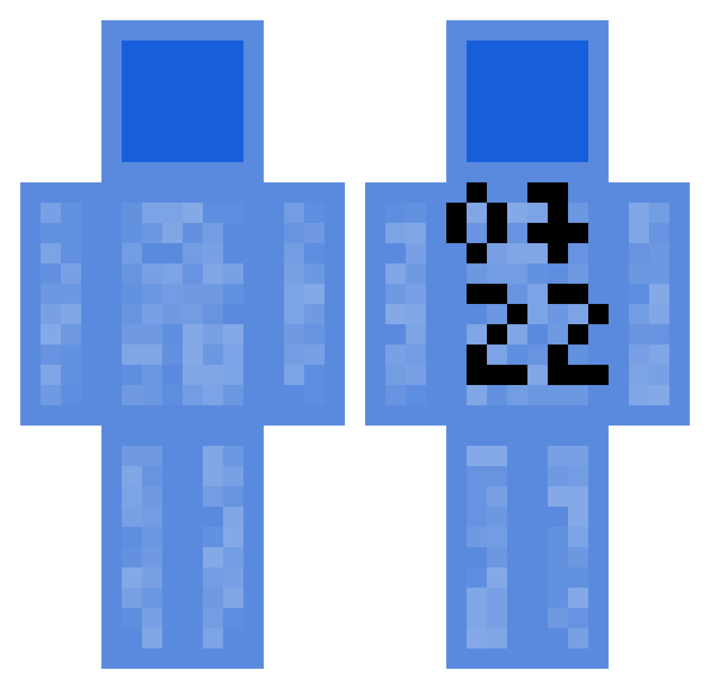 Kokovic Minecraft skin, front and back view
