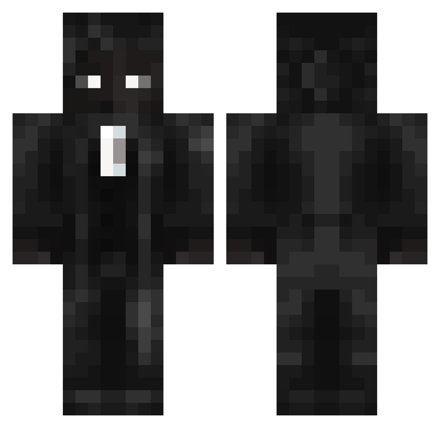 CursedHasCome Minecraft skin, front and back view